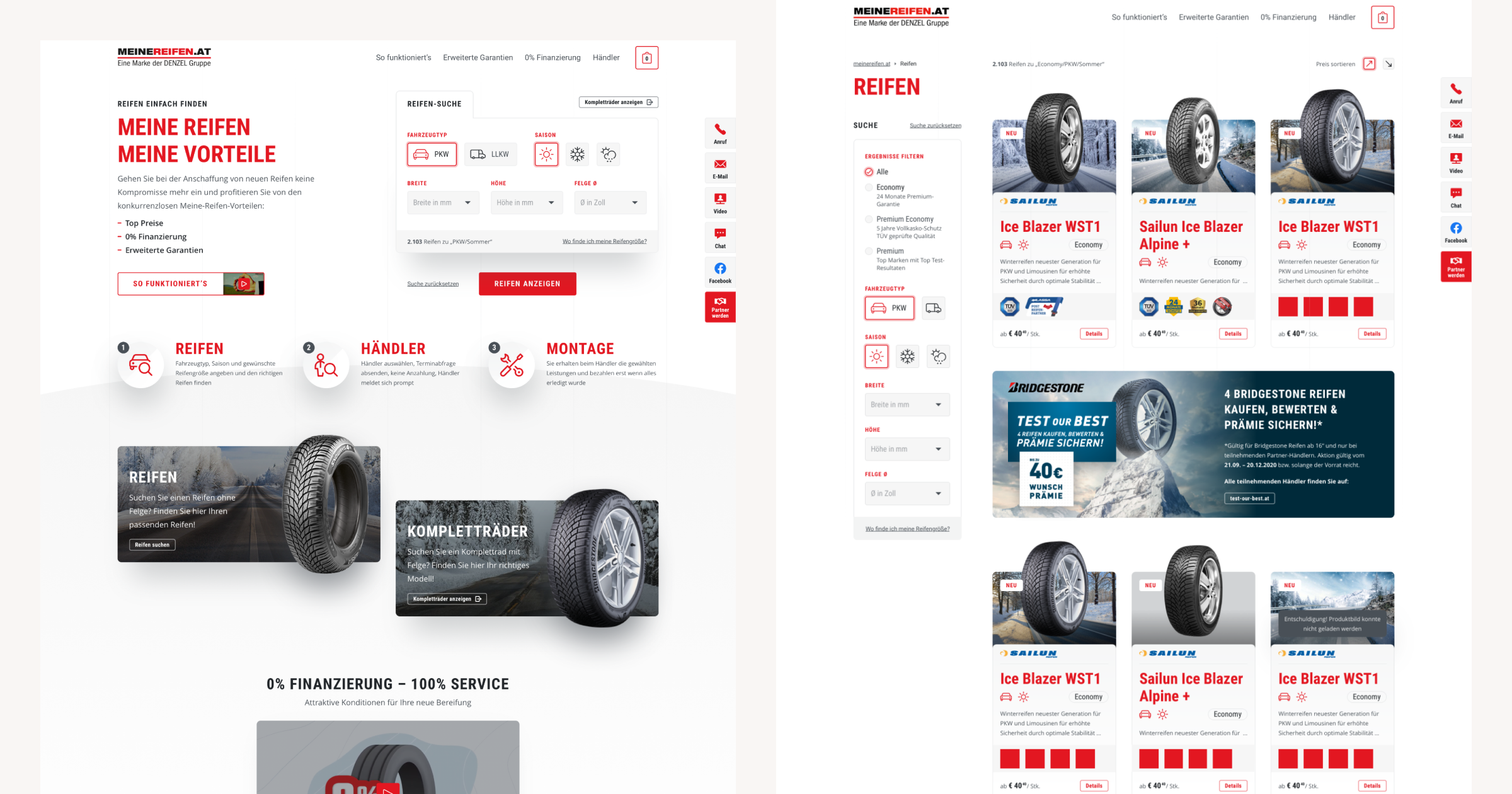 Auto Plus Meine Reifen Website und Webshop